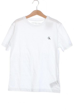 Детска тениска Calvin Klein Jeans, Размер 9-10y/ 140-146 см, Цвят Бял, Цена 37,20 лв.