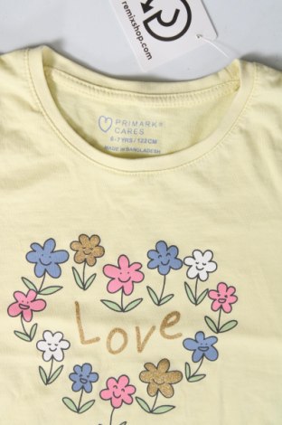 Kinder T-Shirt Primark, Größe 6-7y/ 122-128 cm, Farbe Gelb, Preis 7,98 €