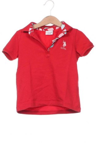 Παιδικό μπλουζάκι U.S. Polo Assn., Μέγεθος 3-4y/ 104-110 εκ., Χρώμα Κόκκινο, Τιμή 11,23 €