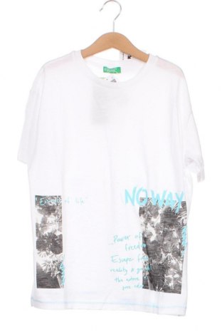 Kinder T-Shirt United Colors Of Benetton, Größe 9-10y/ 140-146 cm, Farbe Weiß, Preis 8,51 €