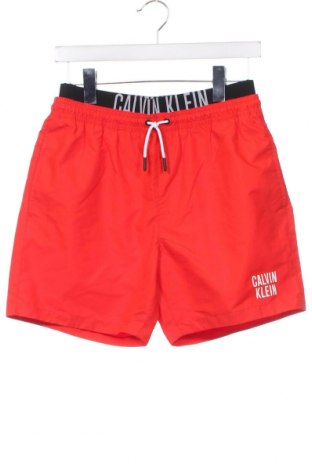 Детски бански Calvin Klein Swimwear, Размер 14-15y/ 168-170 см, Цвят Червен, Цена 69,00 лв.