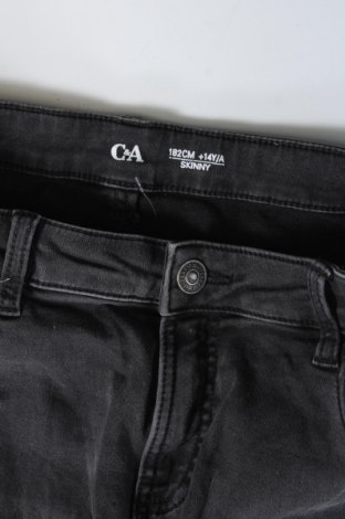 Dziecięce jeansy C&A, Rozmiar 13-14y/ 164-168 cm, Kolor Szary, Cena 18,42 zł
