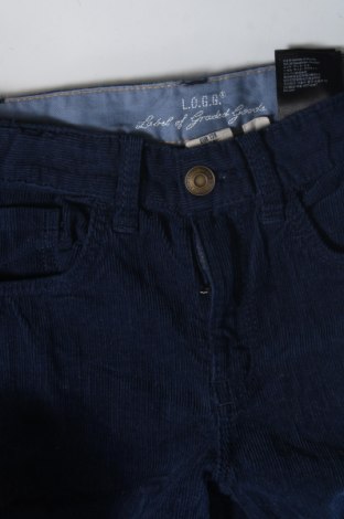 Pantaloni de catifea reiată, pentru copii H&M L.O.G.G., Mărime 6-7y/ 122-128 cm, Culoare Albastru, Preț 69,08 Lei