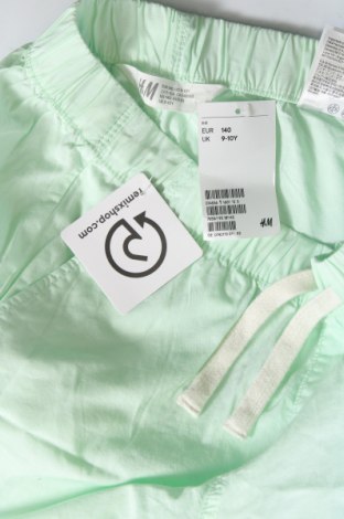Детски къс панталон H&M, Размер 9-10y/ 140-146 см, Цвят Зелен, Цена 22,00 лв.