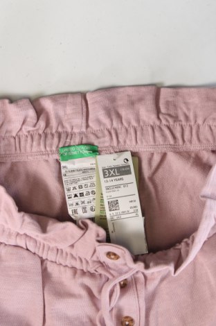 Детски къс панталон United Colors Of Benetton, Размер 13-14y/ 164-168 см, Цвят Розов, Цена 14,28 лв.