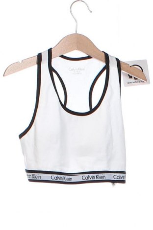 Μπλουζάκι αμάνικο παιδικό Calvin Klein, Μέγεθος 12-13y/ 158-164 εκ., Χρώμα Λευκό, Τιμή 9,20 €
