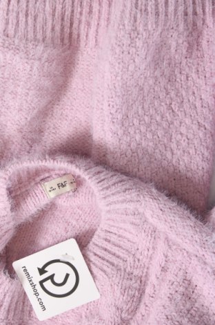 Детски пуловер F&F, Размер 13-14y/ 164-168 см, Цвят Розов, Цена 9,18 лв.