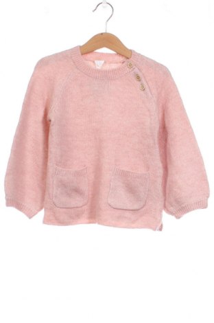 Детски пуловер H&M, Размер 18-24m/ 86-98 см, Цвят Розов, Цена 17,00 лв.