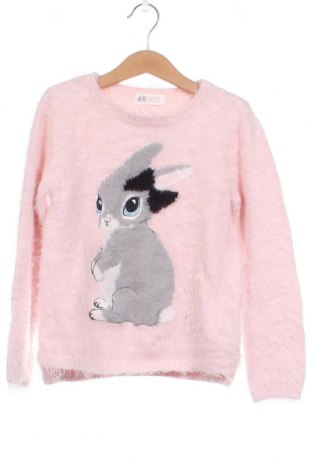 Детски пуловер H&M, Размер 6-7y/ 122-128 см, Цвят Розов, Цена 11,05 лв.