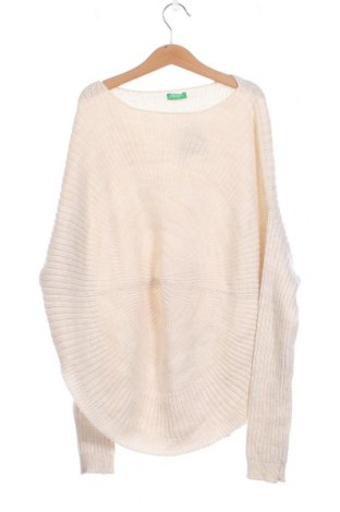Детски пуловер United Colors Of Benetton, Размер 14-15y/ 168-170 см, Цвят Екрю, Цена 8,80 лв.