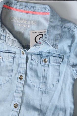 Kinder Jeansjacke Oshkosh, Größe 3-4y/ 104-110 cm, Farbe Blau, Preis 10,50 €