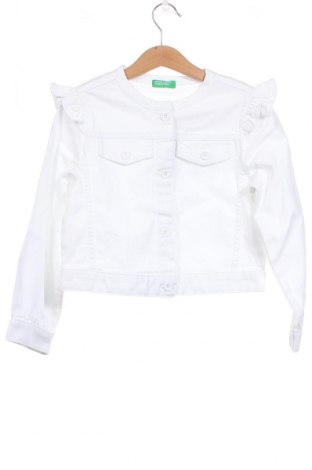 Kinder Jeansjacke United Colors Of Benetton, Größe 4-5y/ 110-116 cm, Farbe Weiß, Preis 28,07 €