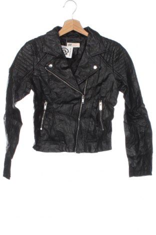 Detská kožená bunda  H&M, Veľkosť 11-12y/ 152-158 cm, Farba Čierna, Cena  8,62 €