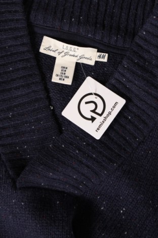 Jachetă tricotată de bărbați H&M L.O.G.G., Mărime M, Culoare Albastru, Preț 56,28 Lei