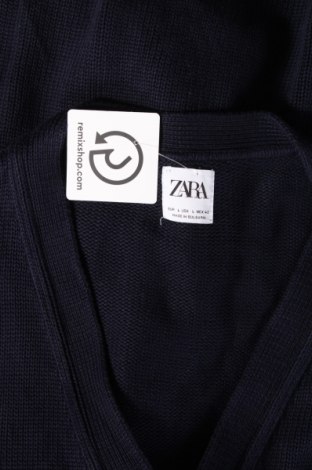 Ανδρική ζακέτα Zara, Μέγεθος L, Χρώμα Μπλέ, Τιμή 9,30 €