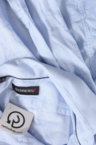 Ανδρικό πουκάμισο Andrews, Μέγεθος M, Χρώμα Μπλέ, Τιμή 8,87 €