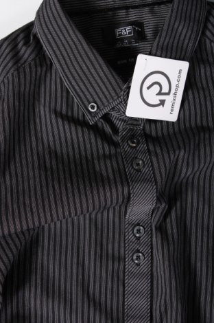 Herrenhemd F&F, Größe S, Farbe Grau, Preis € 6,67