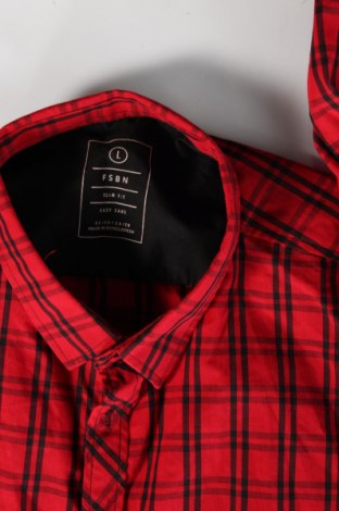 Ανδρικό πουκάμισο FSBN, Μέγεθος L, Χρώμα Κόκκινο, Τιμή 8,01 €