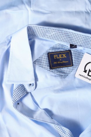 Ανδρικό πουκάμισο Flex, Μέγεθος L, Χρώμα Μπλέ, Τιμή 13,04 €