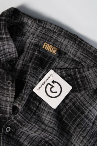 Ανδρικό πουκάμισο Force, Μέγεθος L, Χρώμα Γκρί, Τιμή 5,92 €
