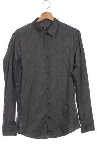Ανδρικό πουκάμισο H&M, Μέγεθος M, Χρώμα Γκρί, Τιμή 9,87 €