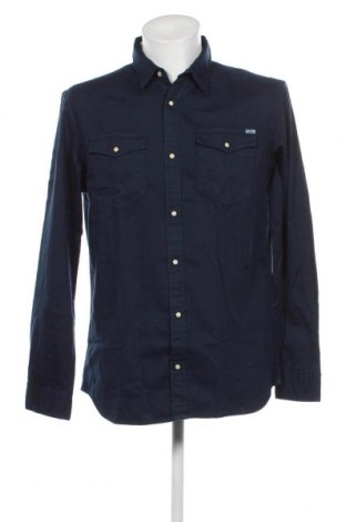 Ανδρικό πουκάμισο Jack & Jones, Μέγεθος XL, Χρώμα Μπλέ, Τιμή 19,02 €
