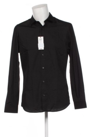 Ανδρικό πουκάμισο Jack & Jones, Μέγεθος L, Χρώμα Μαύρο, Τιμή 19,02 €