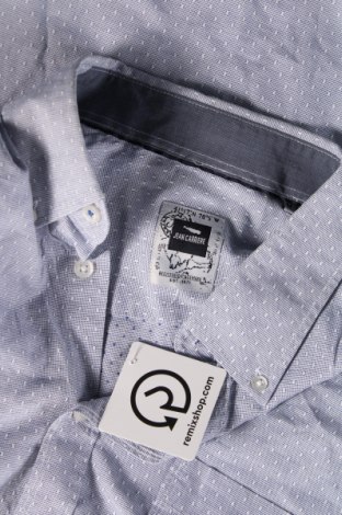 Мъжка риза Jean Carriere, Размер M, Цвят Син, Цена 29,00 лв.