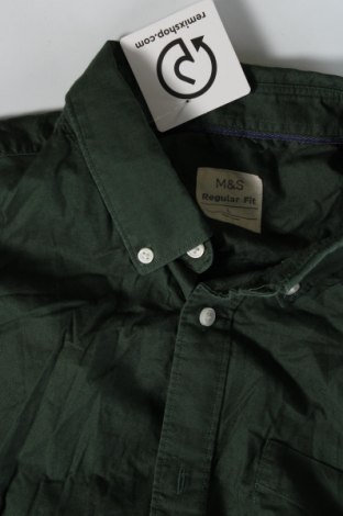 Мъжка риза Marks & Spencer, Размер L, Цвят Зелен, Цена 27,00 лв.