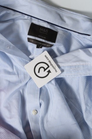 Ανδρικό πουκάμισο Marks & Spencer, Μέγεθος L, Χρώμα Μπλέ, Τιμή 16,70 €