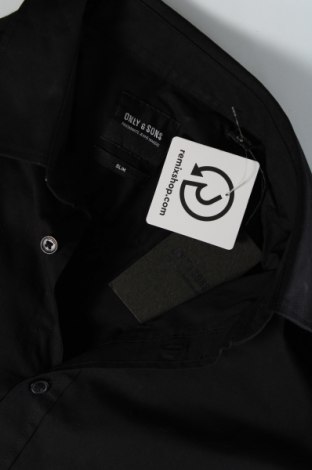 Мъжка риза Only & Sons, Размер L, Цвят Черен, Цена 41,40 лв.
