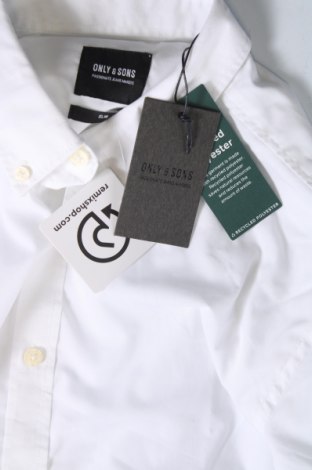 Ανδρικό πουκάμισο Only & Sons, Μέγεθος M, Χρώμα Λευκό, Τιμή 13,04 €