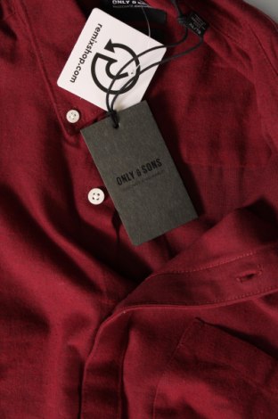 Herrenhemd Only & Sons, Größe XL, Farbe Rot, Preis € 11,86