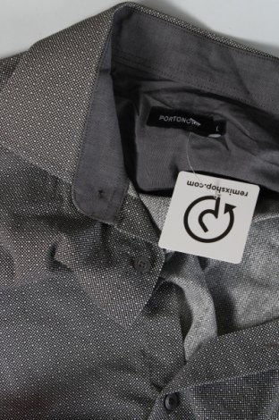Ανδρικό πουκάμισο Portonova, Μέγεθος L, Χρώμα Γκρί, Τιμή 7,18 €