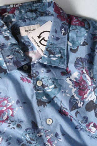 Ανδρικό πουκάμισο Replay, Μέγεθος M, Χρώμα Μπλέ, Τιμή 33,20 €