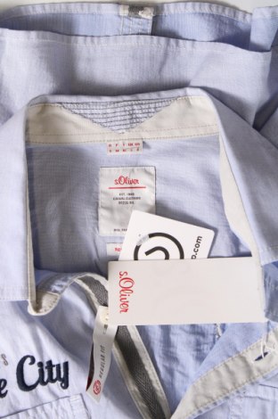 Ανδρικό πουκάμισο S.Oliver, Μέγεθος S, Χρώμα Μπλέ, Τιμή 23,81 €
