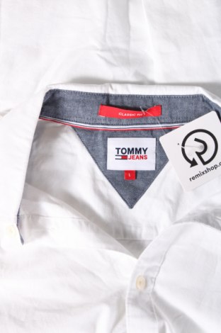 Ανδρικό πουκάμισο Tommy Jeans, Μέγεθος L, Χρώμα Λευκό, Τιμή 82,99 €