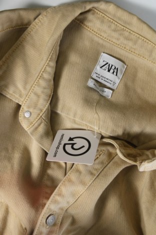 Мъжка риза Zara, Размер XL, Цвят Бежов, Цена 34,00 лв.
