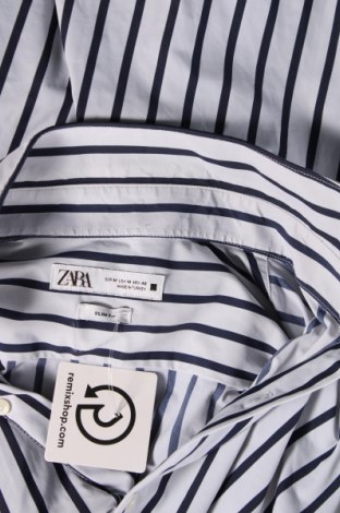Ανδρικό πουκάμισο Zara, Μέγεθος M, Χρώμα Μπλέ, Τιμή 7,36 €
