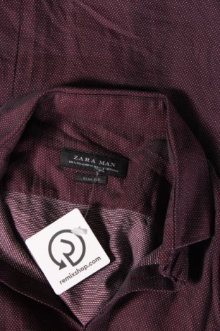 Ανδρικό πουκάμισο Zara Man, Μέγεθος L, Χρώμα Βιολετί, Τιμή 21,03 €