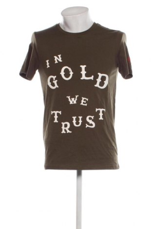 Мъжка тениска In Gold We Trust, Размер XS, Цвят Зелен, Цена 25,20 лв.