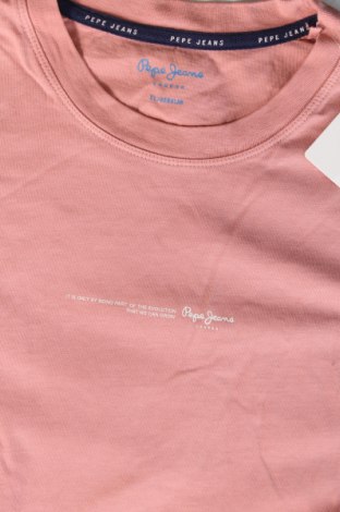 Męski T-shirt Pepe Jeans, Rozmiar XL, Kolor Różowy, Cena 149,27 zł