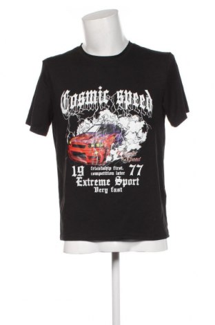 Ανδρικό t-shirt Romwe, Μέγεθος M, Χρώμα Μαύρο, Τιμή 8,04 €