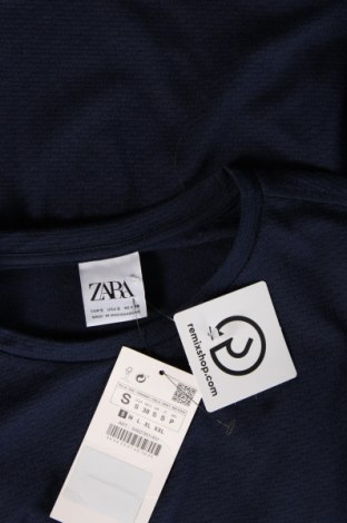 Мъжка тениска Zara, Размер S, Цвят Син, Цена 36,00 лв.