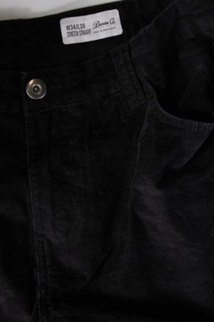 Pantaloni raiați de bărbați Denim&Co., Mărime L, Culoare Negru, Preț 32,43 Lei