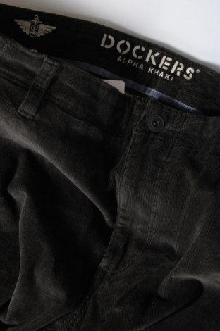 Pantaloni raiați de bărbați Dockers by Gerli, Mărime L, Culoare Verde, Preț 47,20 Lei