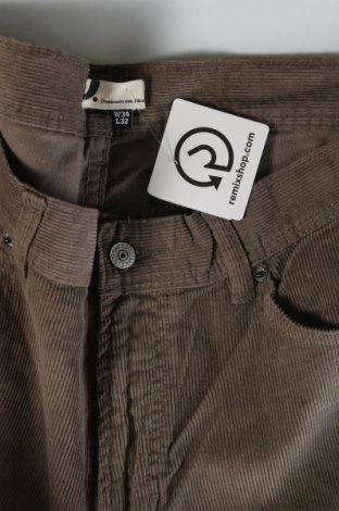Ανδρικό κοτλέ παντελόνι Dressmann, Μέγεθος L, Χρώμα Καφέ, Τιμή 3,80 €