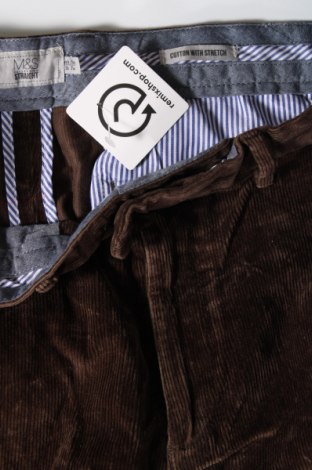 Ανδρικό κοτλέ παντελόνι Marks & Spencer, Μέγεθος L, Χρώμα Καφέ, Τιμή 5,01 €