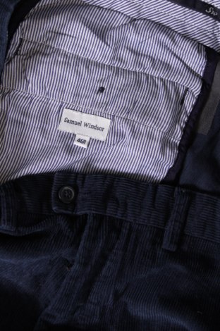 Ανδρικό κοτλέ παντελόνι Samuel Windsor, Μέγεθος XL, Χρώμα Μπλέ, Τιμή 7,14 €