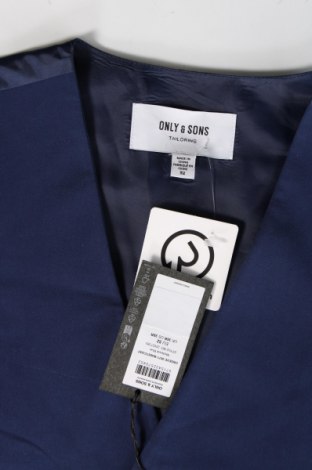 Herrenweste Only & Sons, Größe L, Farbe Blau, Preis 10,78 €